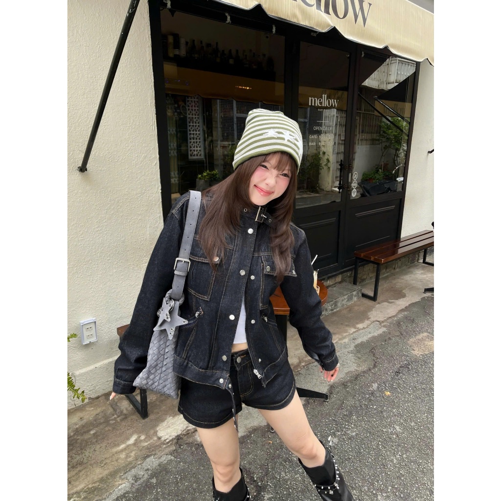 Calem.Club - Áo khoác jean Utility Fit Jacket– Elevated Ver form Fit nữ chất denim phong cách trẻ trung năng động | BigBuy360 - bigbuy360.vn