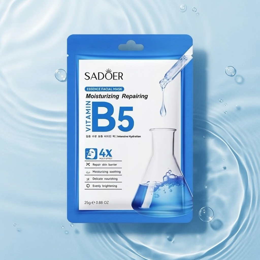 Combo 90 Miếng Mặt Nạ B5 SADOER Vitamin B5 Moisturizing Repairing Cấp Ẩm Phục Hồi Da Đắp Mặt Nạ Giấy Nội Địa Trung 25g