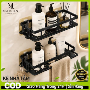 Kệ Để Đồ Nhà Tắm Dán Tường Kệ Nhôm Chống Gỉ Đa Năng Tiện Lợi