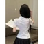Áo Sơ Mi Trắng Nữ Ngắn Tay Chiết Eo Dáng Ôm Siêu Xinh, Áo Sơ Mi Thêu Chữ Beloved Basic Hàn Quốc Hot