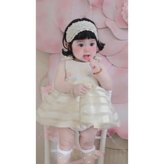 {fom ngắn lộ chip} VÁY HOA KEM (BEAUTIFUL ROSE🌸)