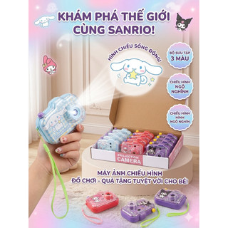 Máy Ảnh Chiếu Hình Sanrio - Máy Ảnh Đồ Chơi Phát Sáng Chiếu Hình Cinnamoroll, Kuromi, Melody Siêu Đáng Yêu