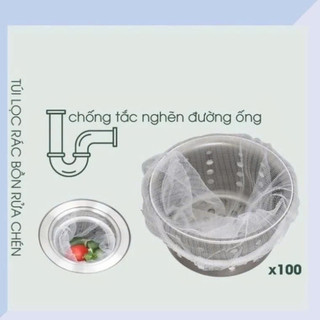 Combo 10 Gói Túi Lưới Lọc Rác Cho Bồn Rửa Chén Bát Chống Tắc Nghẽn - Hàng Có Chun dùng vài năm