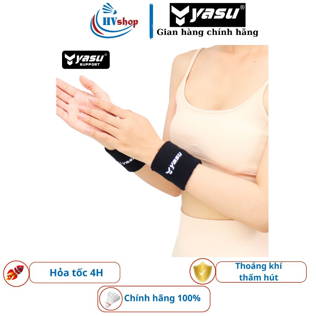 Băng cổ tay, chặn mồ hôi cổ tay cầu lông Yasu 0235, thoáng khí, thấm hút mồ hôi tốt - HVShop