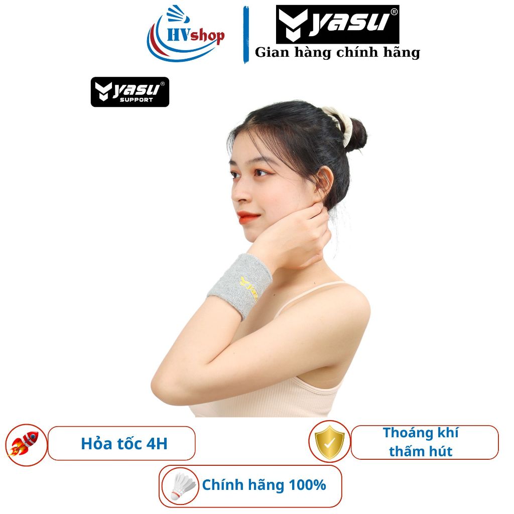 Băng cổ tay, chặn mồ hôi cổ tay cầu lông Yasu 0235, thoáng khí, thấm hút mồ hôi tốt - HVShop