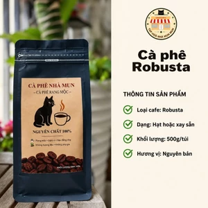 Cà phê rang xay nguyên chất Robusta 500g – cà phê mộc đậm vị, pha phin & pha máy | MM04