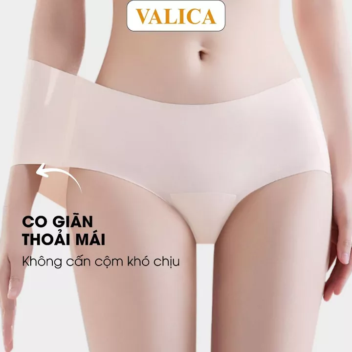 Quần lót nữ đúc su cạp vừa không đường may - Quần lót su mỏng nhẹ, đáy dán 2 lớp VALICA L059