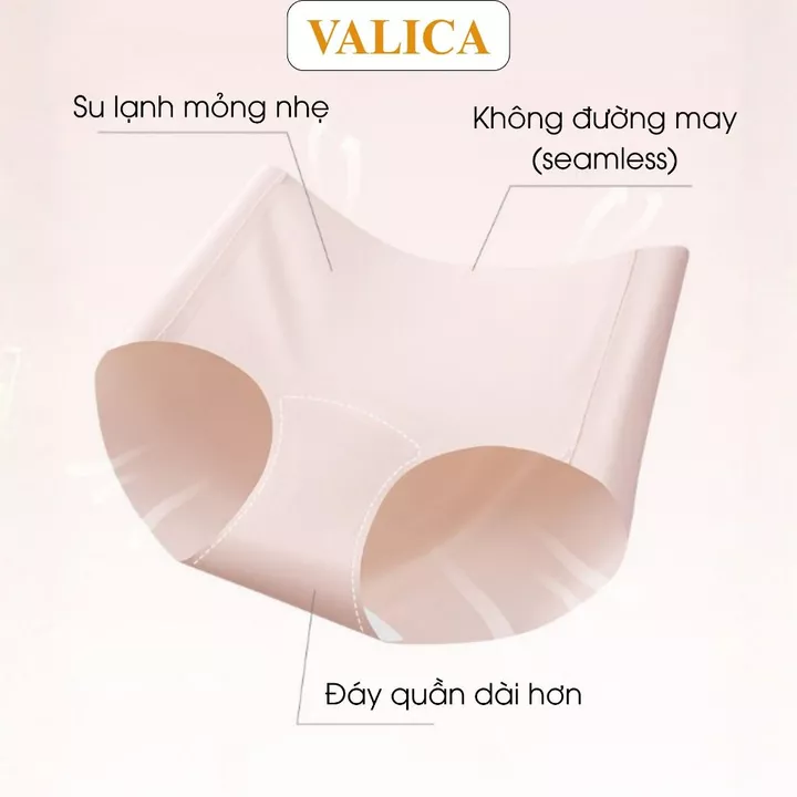 Quần lót nữ đúc su cạp vừa không đường may - Quần lót su mỏng nhẹ, đáy dán 2 lớp VALICA L059