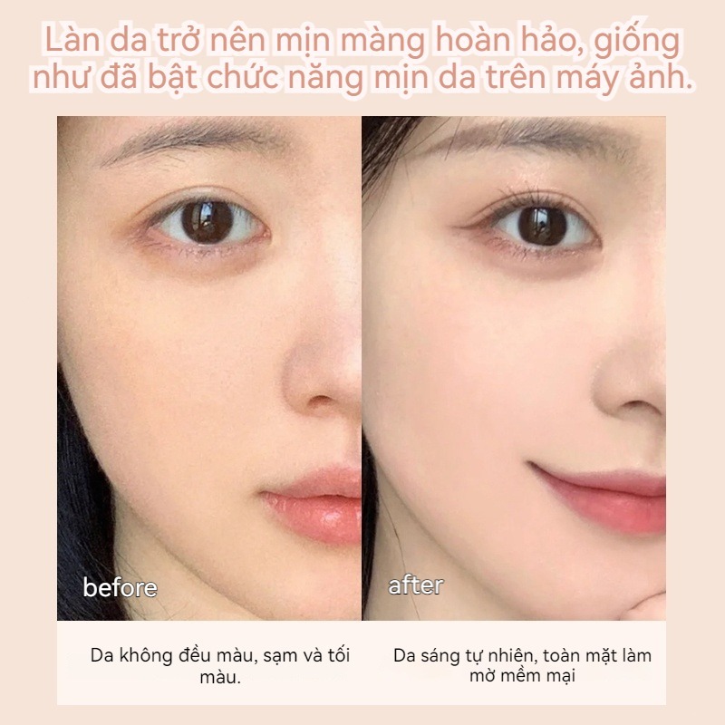 Phấn phủ KAKASHOW Mịn lì Nâng tone Che khuyết điểm Chống nước Kiềm dầu Tự nhiên trong suốt 4 Màu