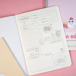 Combo 5/10 Tập Học Sinh BST "Bao Đậu" Classmate Kẻ 4 Ôly 80gsm Size A5/B5 Giấy Vàng Chống Loá Mắt, Giấy Ăn Mực Không Lem