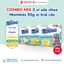 COMBO MIX 3 vỉ Sữa chua Montinis vị Trái Cây nhập Đức (vỉ - 55g x 4 hũ)
