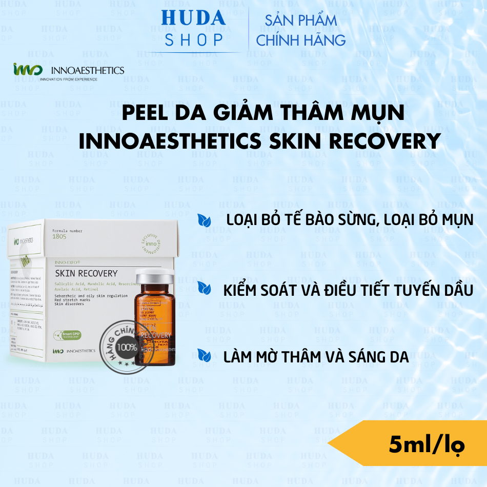 Tinh chất pe.el da Skin Recovery Innoaesthetics. - giảm mụ.n giảm thâ.m, trẻ hó.a da 1 lọ 5 ml