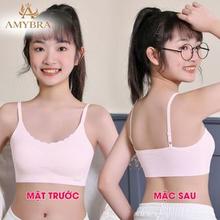 Combo 3 Áo Lá Cho Bé Gái Tuổi Dậy Thì, Áo Lót Học Sinh Có Đệm Mút Mỏng Thoải Mái AMYBRA B7133