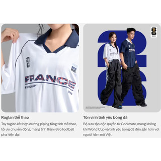 [MUA ÁO TẶNG KHĂN]Áo Polo nam nữ thể thao World Cup France Edition 26, Áo cổ vũ đội tuyển Pháp thoáng mát