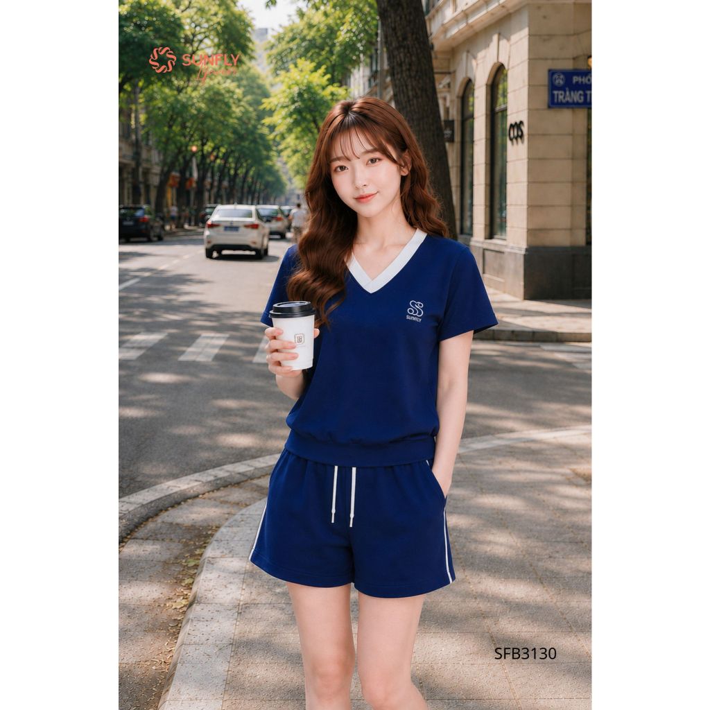 SFB3130 Set đồ nữ poly cotton 2da áo cộc quần sooc