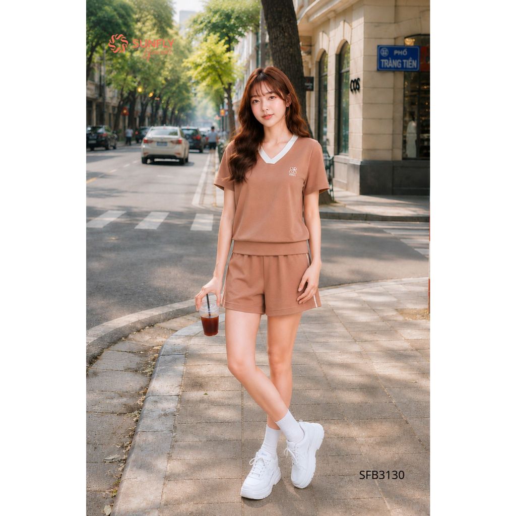 SFB3130 Set đồ nữ poly cotton 2da áo cộc quần sooc