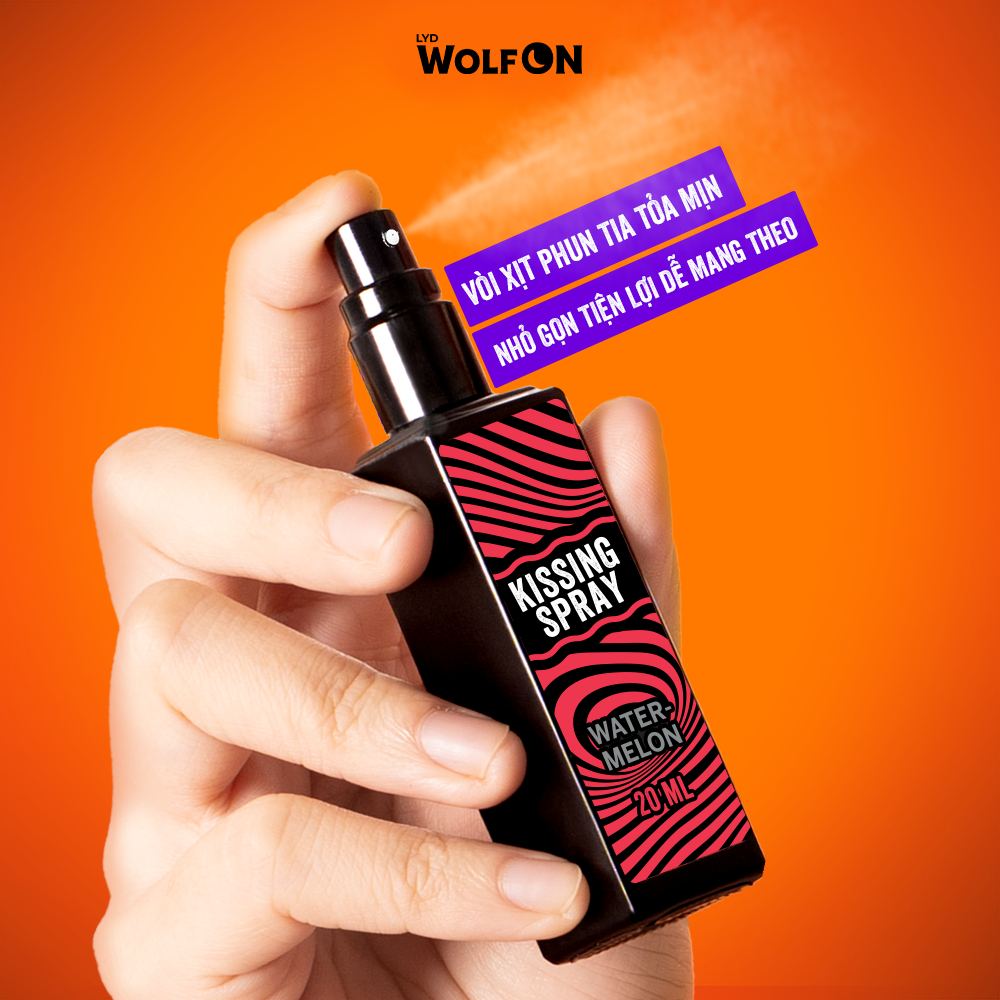 Xịt Thơm Miệng Kissing Spray LYD Wolf ON Hương Ice Watermelon Vị Dưa Hấu Lạnh Ngọt Dịu Nhỏ Gọn 20ml