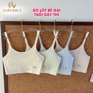 Combo 2 áo lót lá [ ĐỆM LIỀN ] áo lót nữ sinh thoáng mát thoải mái cả ngày Size 20-57kg AMYBRA B898