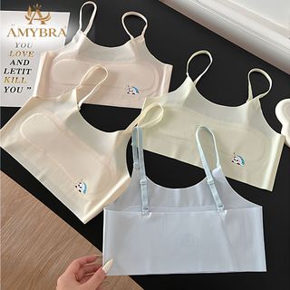 Combo 4 ( có set 3 ) Áo Lót Lá Đệm Liền Cho Bé Gái Chất Su, Áo Lá Học Sinh Tuổi Dậy Thì AMYBRA B898