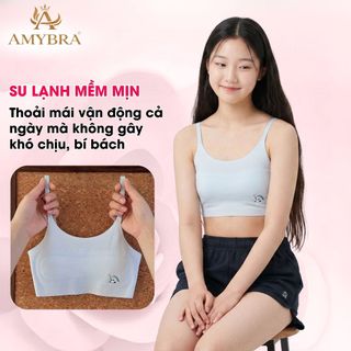 Combo 2 áo lót lá [ ĐỆM LIỀN ] áo lót nữ sinh thoáng mát thoải mái cả ngày Size 20-57kg AMYBRA B898