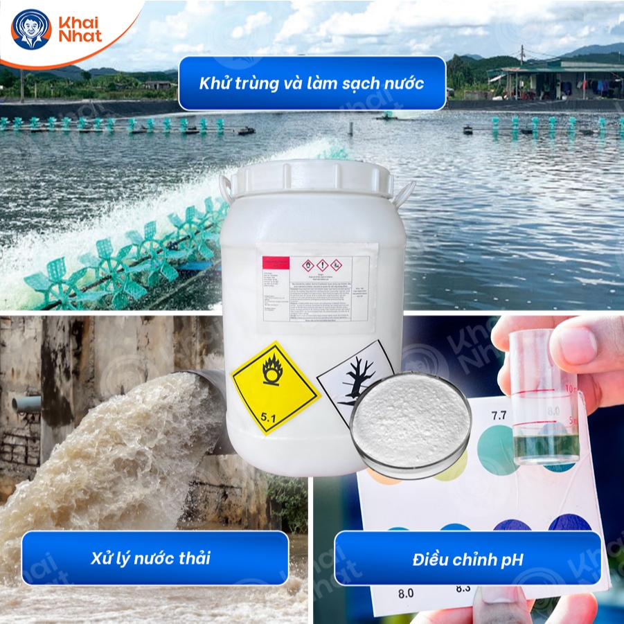 TCCA trắng bột Hebei - chlorine 90% thùng 25kg - Xử lý nước và xử lý hồ bơi