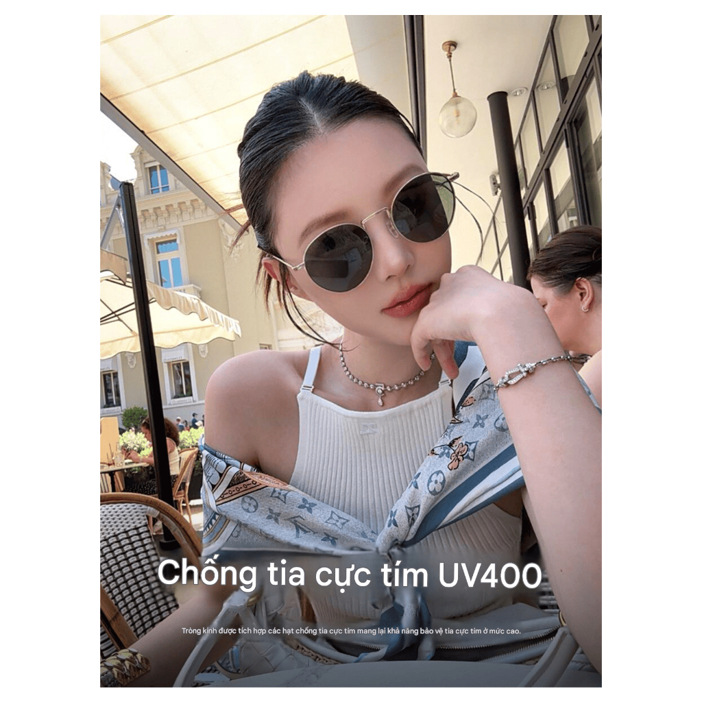 Kính râm thời trang INNI kính mát phân cực dáng tròn tròng chống chói và tia UV400 - 6584