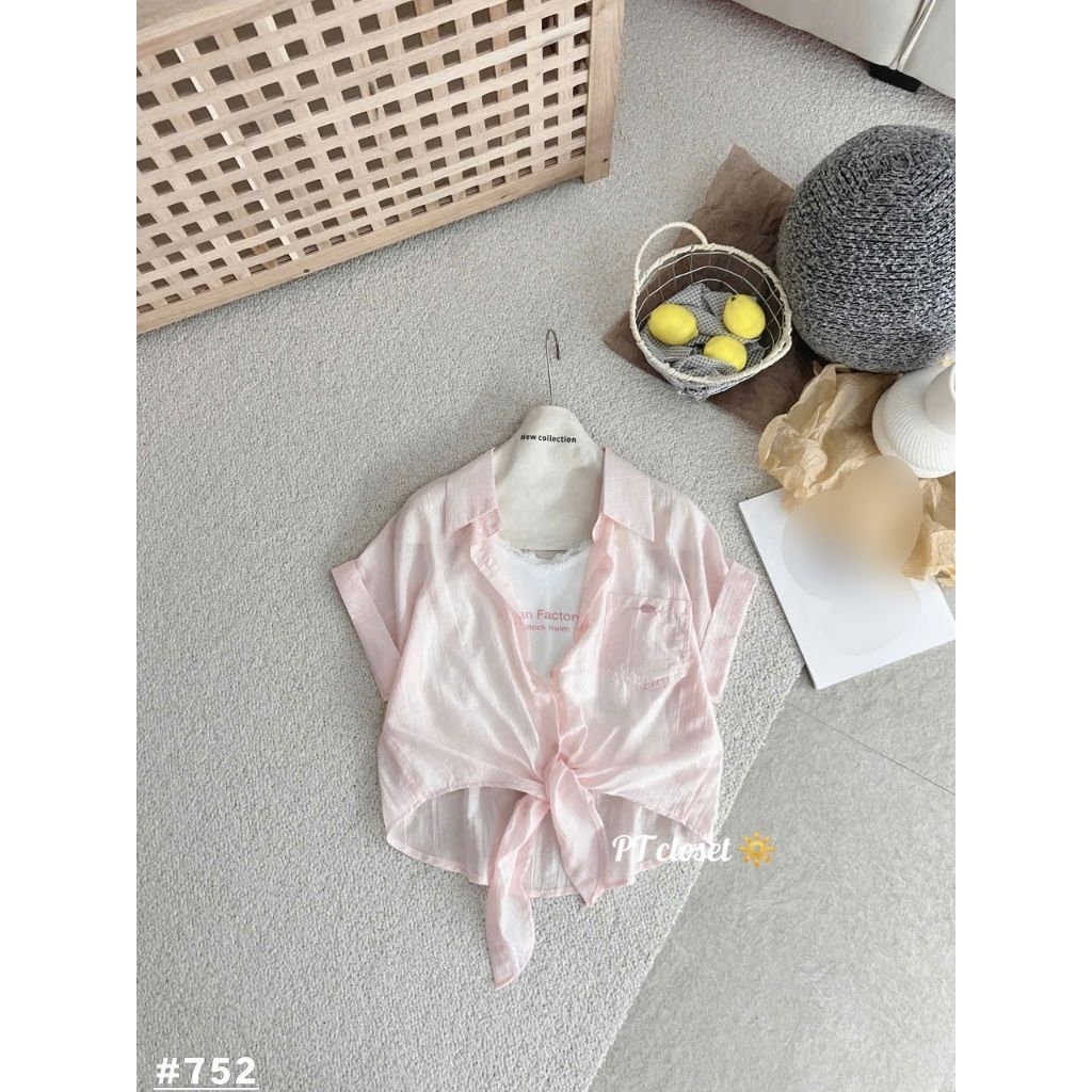 [𝑯𝒂 𝑨𝒏𝒉] Set Áo Sơ Mi Tơ Lụa Xắn Gấu Tay QCL1