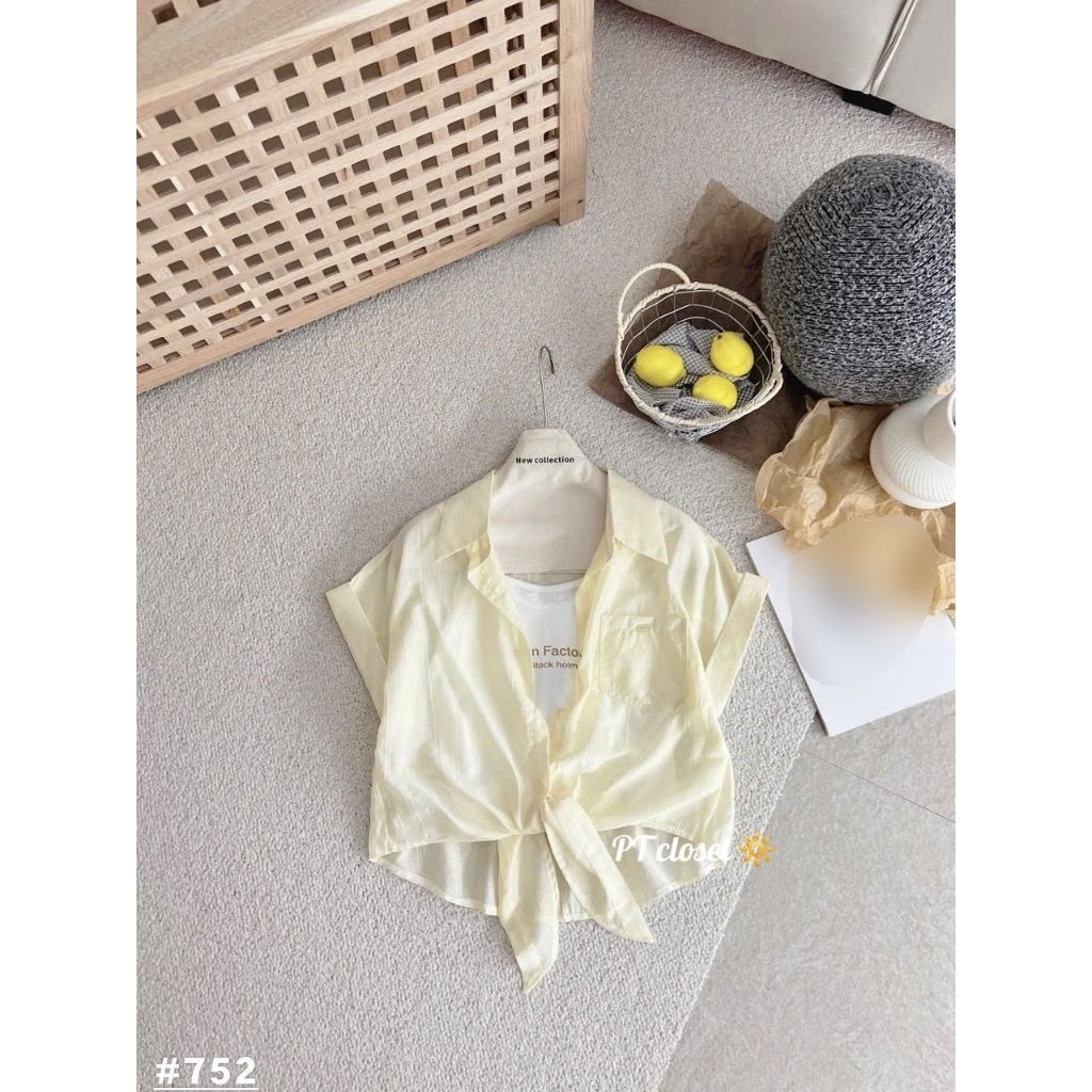 [𝑯𝒂 𝑨𝒏𝒉] Set Áo Sơ Mi Tơ Lụa Xắn Gấu Tay QCL1