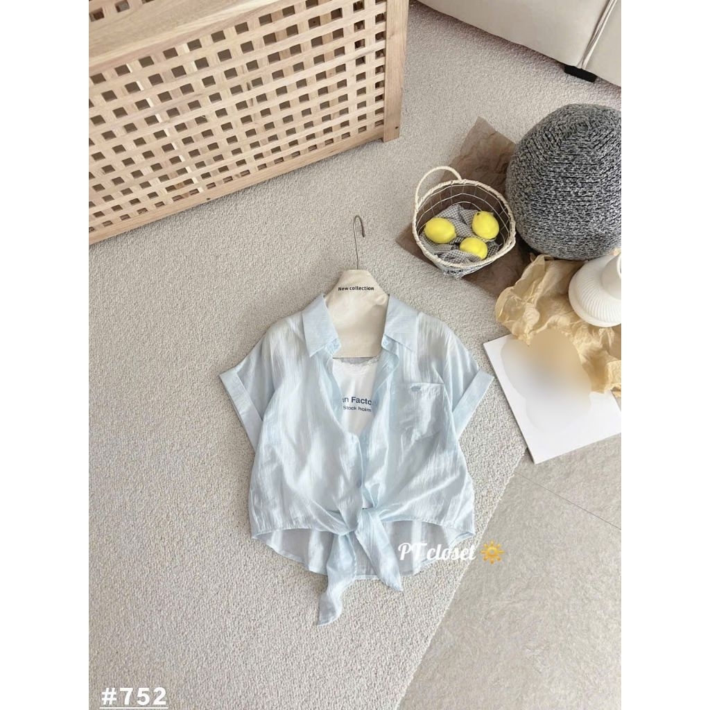 [𝑯𝒂 𝑨𝒏𝒉] Set Áo Sơ Mi Tơ Lụa Xắn Gấu Tay QCL1