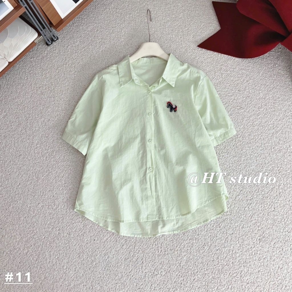 [𝑯𝒂 𝑨𝒏𝒉] Áo Sơ Mi Cộc Ngựa QCL1