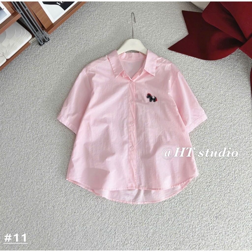 [𝑯𝒂 𝑨𝒏𝒉] Áo Sơ Mi Cộc Ngựa QCL1