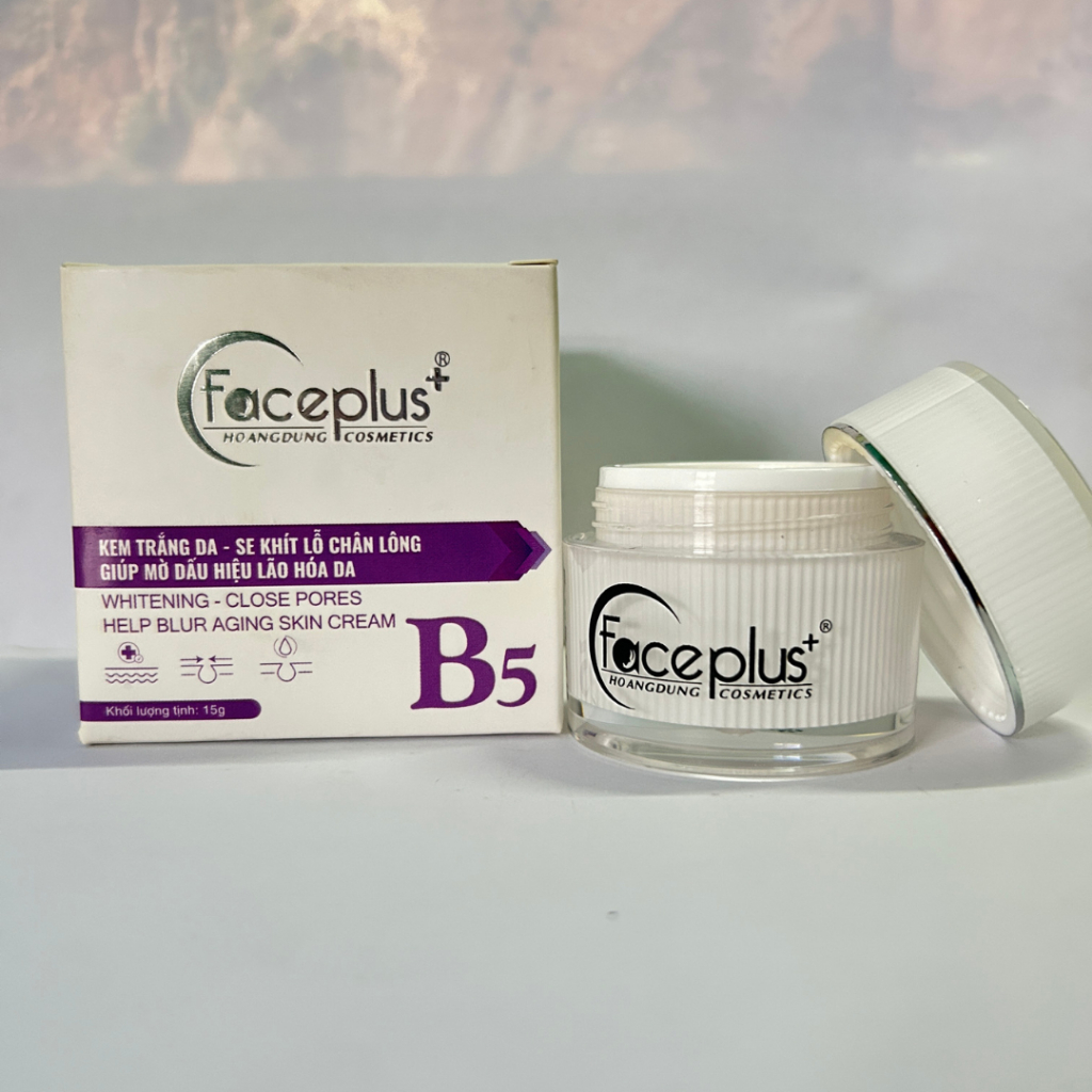 Phục Hồi Da Tối Ưu Với Kem B5 Face Plus 15g Giúp Thu Nhỏ Lỗ Chân Lông Tự Nhiên (Trắng Tím)