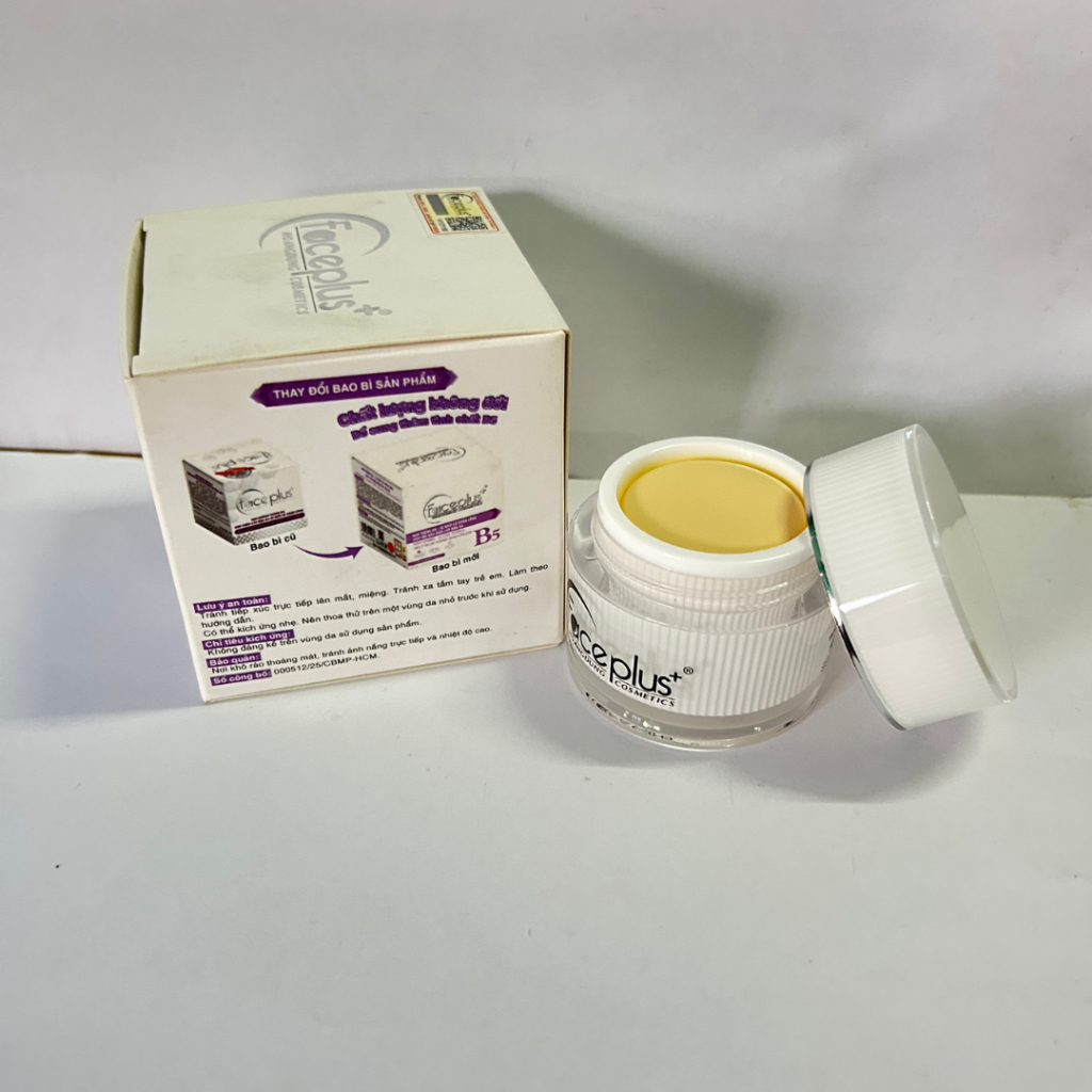 Phục Hồi Da Tối Ưu Với Kem B5 Face Plus 15g Giúp Thu Nhỏ Lỗ Chân Lông Tự Nhiên (Trắng Tím)