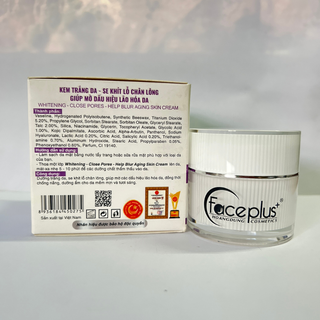 Phục Hồi Da Tối Ưu Với Kem B5 Face Plus 15g Giúp Thu Nhỏ Lỗ Chân Lông Tự Nhiên (Trắng Tím)