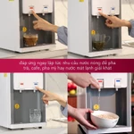 Máy lọc nước nóng lạnh để bàn Nhập Khẩu FUJIHOME 4 cấp lõi lọc, bình lọc nước 2- 3 vòi mini lạnh Block uống trực tiếp — ảnh 3