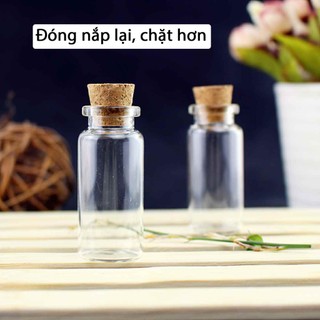 MB89 Lọ thủy tinh nhỏ nút bần - Chai thủy tinh nhỏ nắp gỗ mini  5ml-50ml MALAN