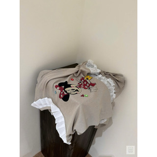Váy Ren Bèo Cổ Xếp Ly Mickey QC