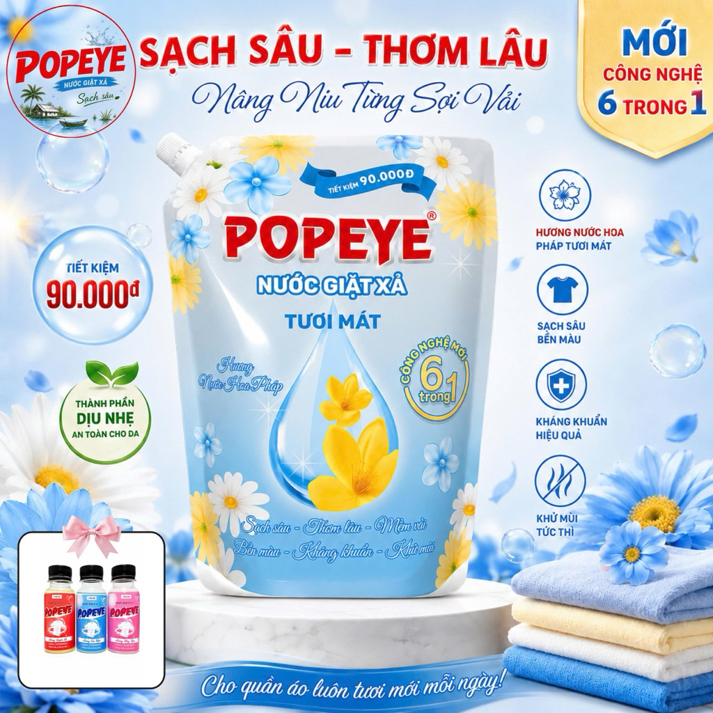 Nước giặt xả POPEYE - Hương Tươi Mát