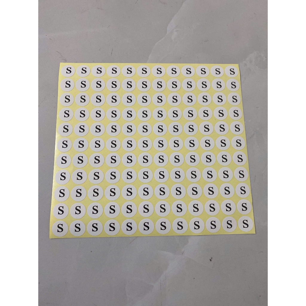 [15 TỜ] Nhãn Dán Size S M L XL - Nhãn Dán Tự Dính 13x13mm, Phân Loại Quần Áo, Phụ Kiện, Hàng Hóa