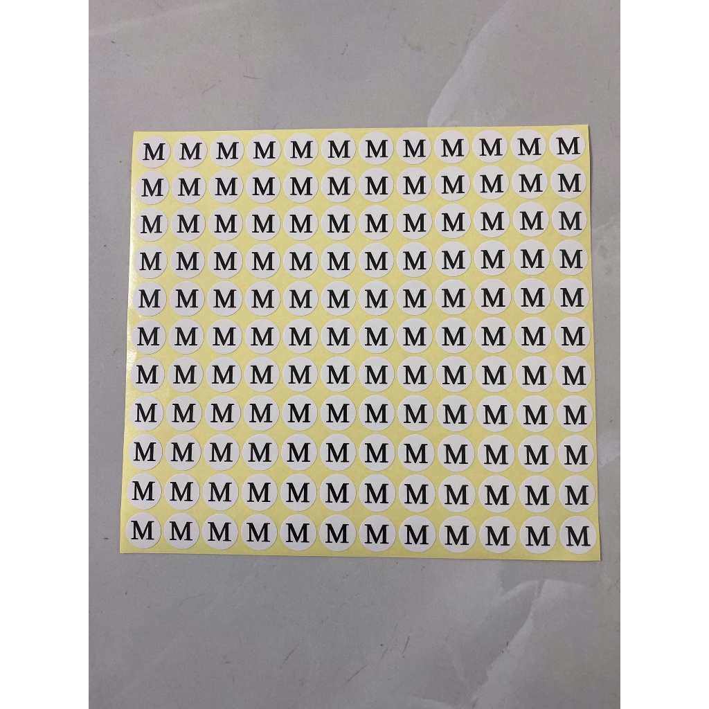 [15 TỜ] Nhãn Dán Size S M L XL - Nhãn Dán Tự Dính 13x13mm, Phân Loại Quần Áo, Phụ Kiện, Hàng Hóa