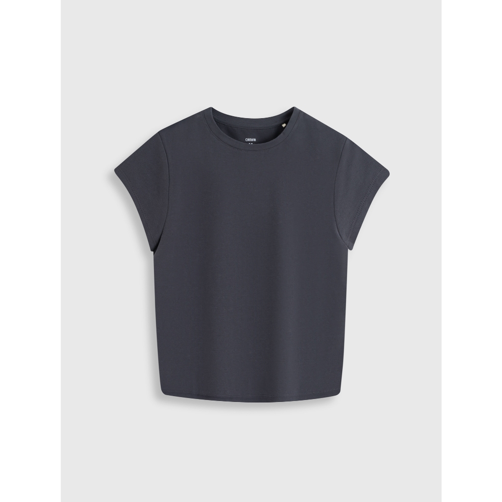 Áo phông nữ CANIFA áo thun dáng ôm vừa chất cotton pha co giãn mềm mại chuẩn OEKO-TEX 6TS26S007