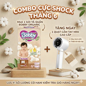 Tã Quần cao cấp cho bé Bobby Organic – Cotton Hữu Cơ, Thoáng Khí, Chống Tràn