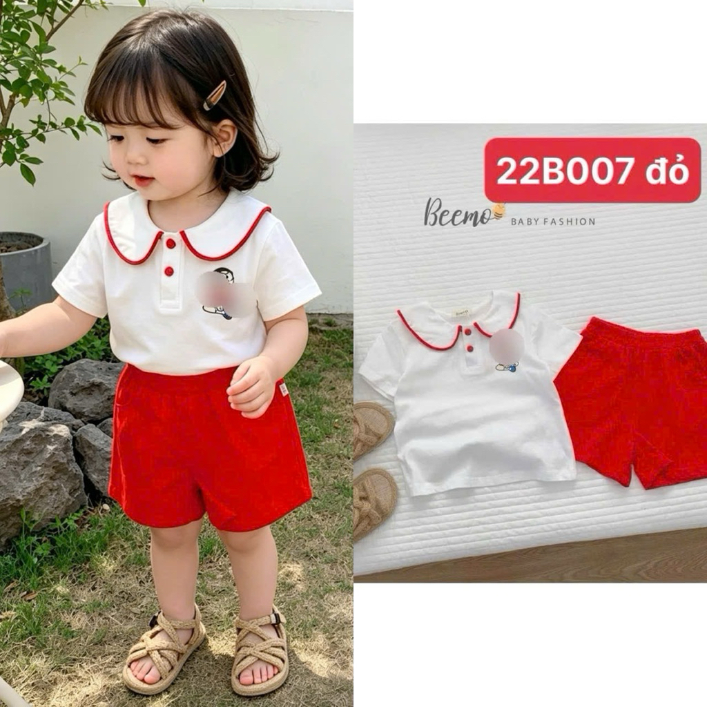 Set đồ bé trai Beemo cộc tay mặc hè, áo quần cotton co giãn mềm mại, mặc thoải mái, size 9-23kg (80-130)