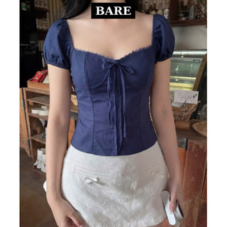 [ BST HÈ 2026 - CHIOCO ] Áo Babydoll Nữ Kiểu Tay Phồng Ren Ngực Thắt Nơ Phong Cách Mùa Hè Kimee - KA840