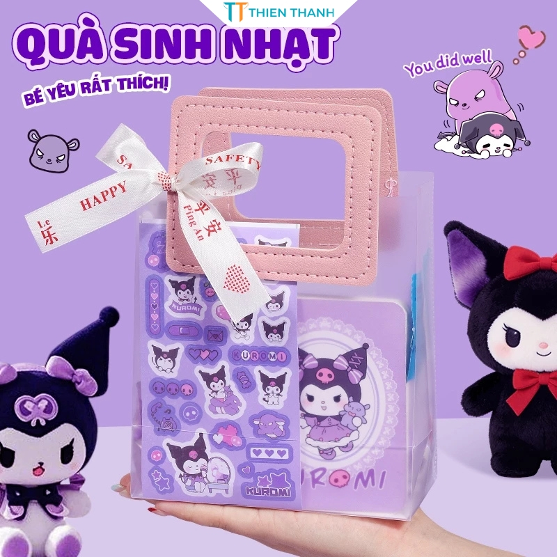 Túi Quà Hoạt Hình Mini Cho Bé Gái - Set Đồ Dùng Học Tập Dễ Thương Tặng Sinh Nhật, Tốt Nghiệp