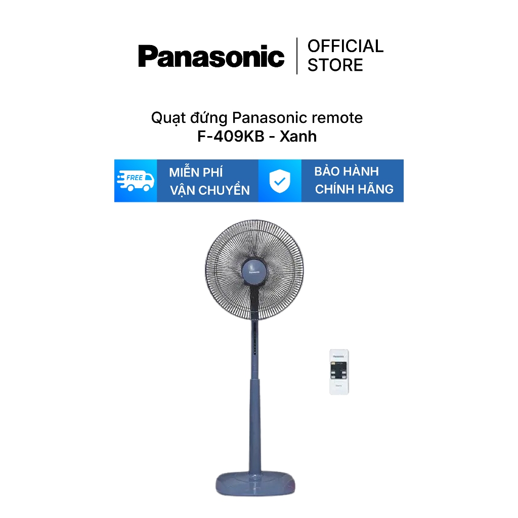 Quạt đứng Panasonic F-409KB/ F-409KBE remote màu xanh/ be | Shopee Việt Nam