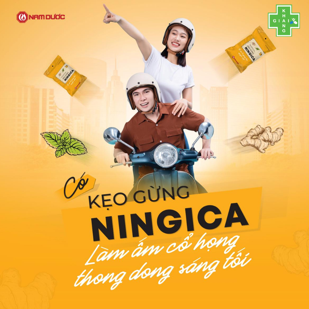 Kẹo gừng Ningica giúp ấm họng, giảm say xe (Gói 10 viên)