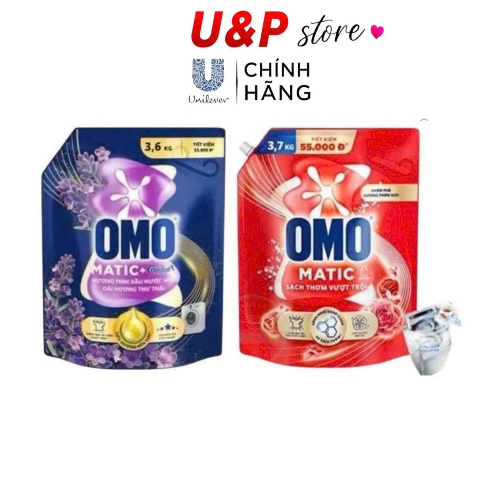 Nước giặt OMO Matic túi 3.6kg Và 3.7kg