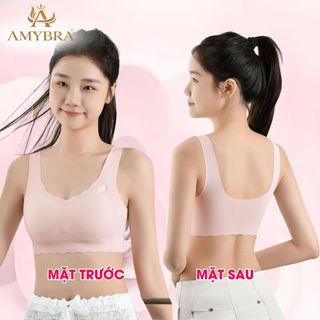 Combo 3 Áo lá cho bé viền lượn sóng nhẹ nhàng - Set 3 Áo lót nữ sinh họa tiết đáng yêu AMYBRA A741