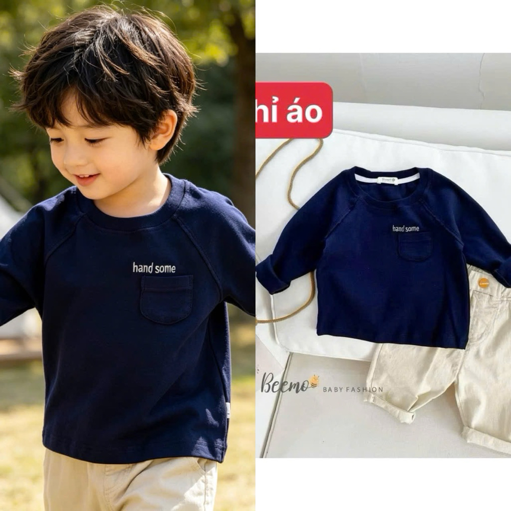 Áo thun dài tay bé trai nhiều mẫu Bernie Beemo size 80–130 (9–24kg) cotton mềm